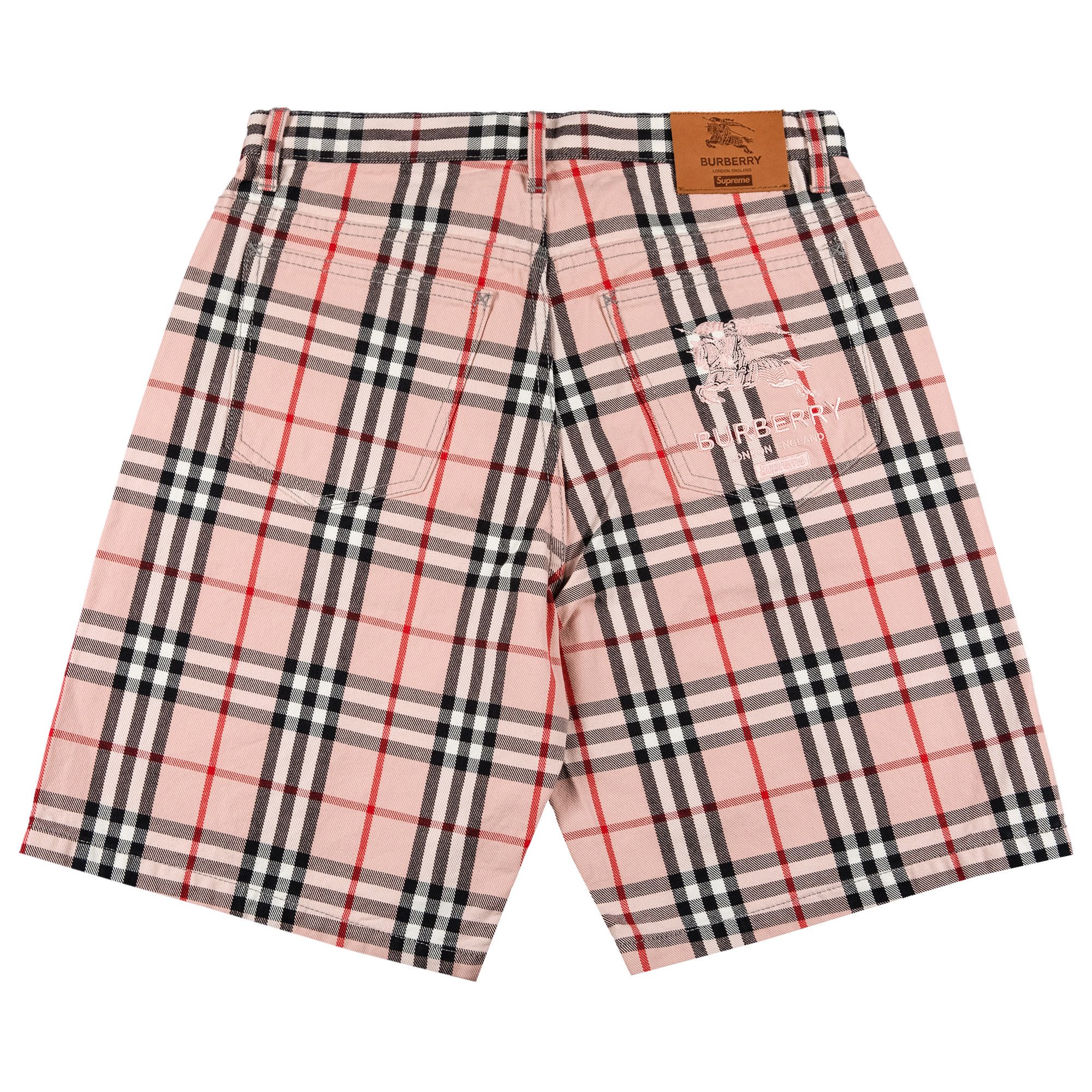 Buy Supreme x Burberry Denim Short 'Pink' - SS22SH5 PINK | GOAT