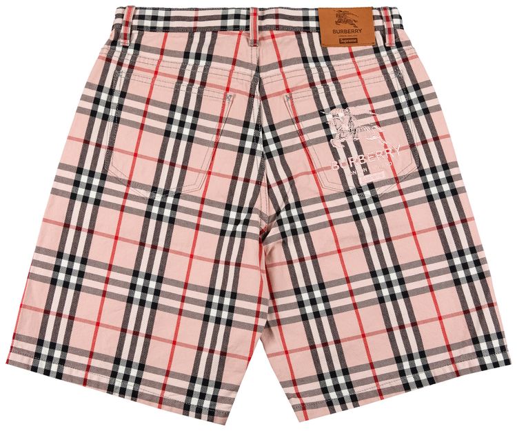 Supreme x Burberry Denim Short Pink