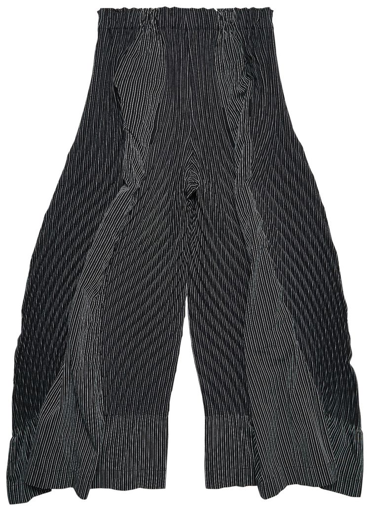 Issey Miyake Ripples Stripe Pants Black