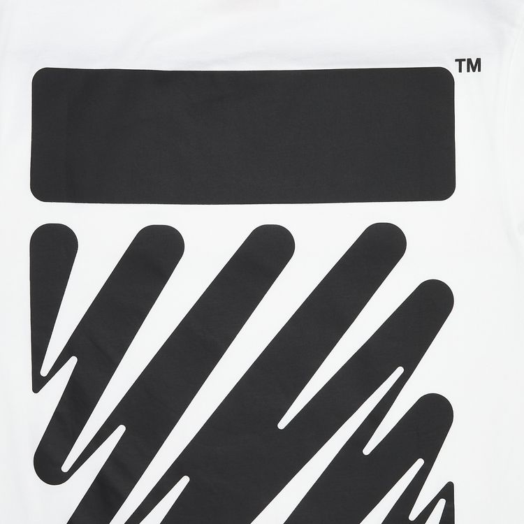 Off White Wave Diag Slim Short Sleeve Tee WhiteBlack