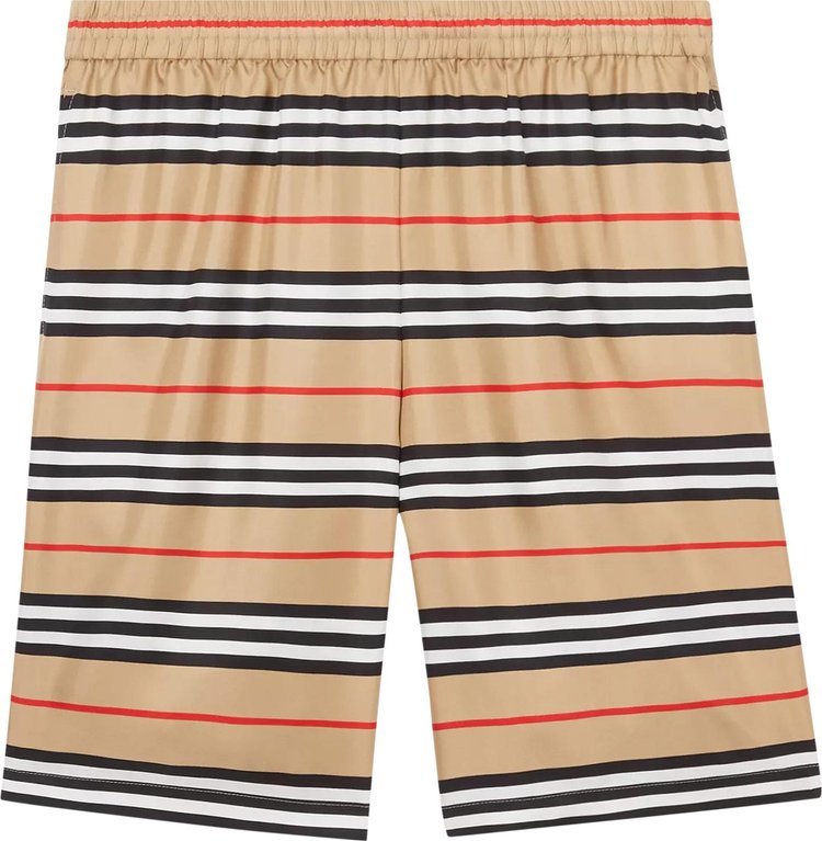 Supreme x Burberry Icon Stripe Silk Twill Shorts (Burberry Exclusive) 'Archive Beige'