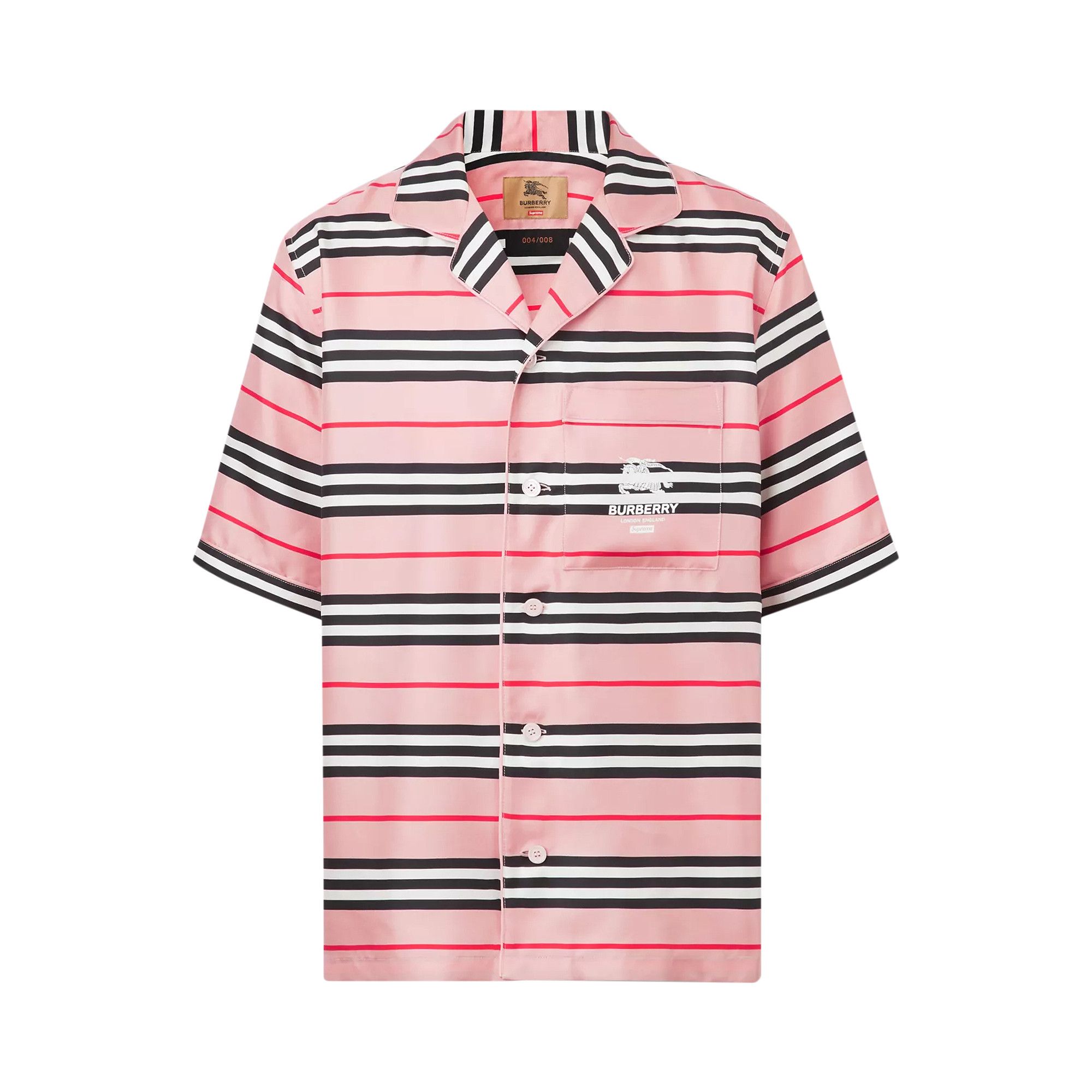 Buy Supreme x Burberry Icon Stripe Silk Pyjama Shirt Burberry