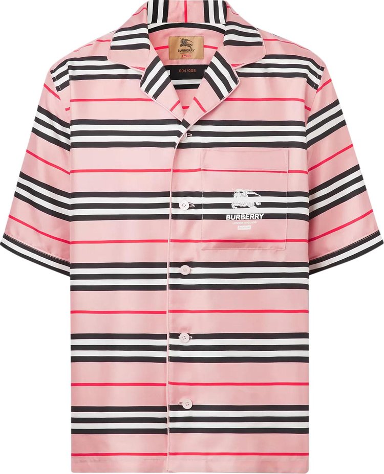 Supreme x Burberry Icon Stripe Silk Pyjama Shirt (Burberry Exclusive) 'Archive Beige'