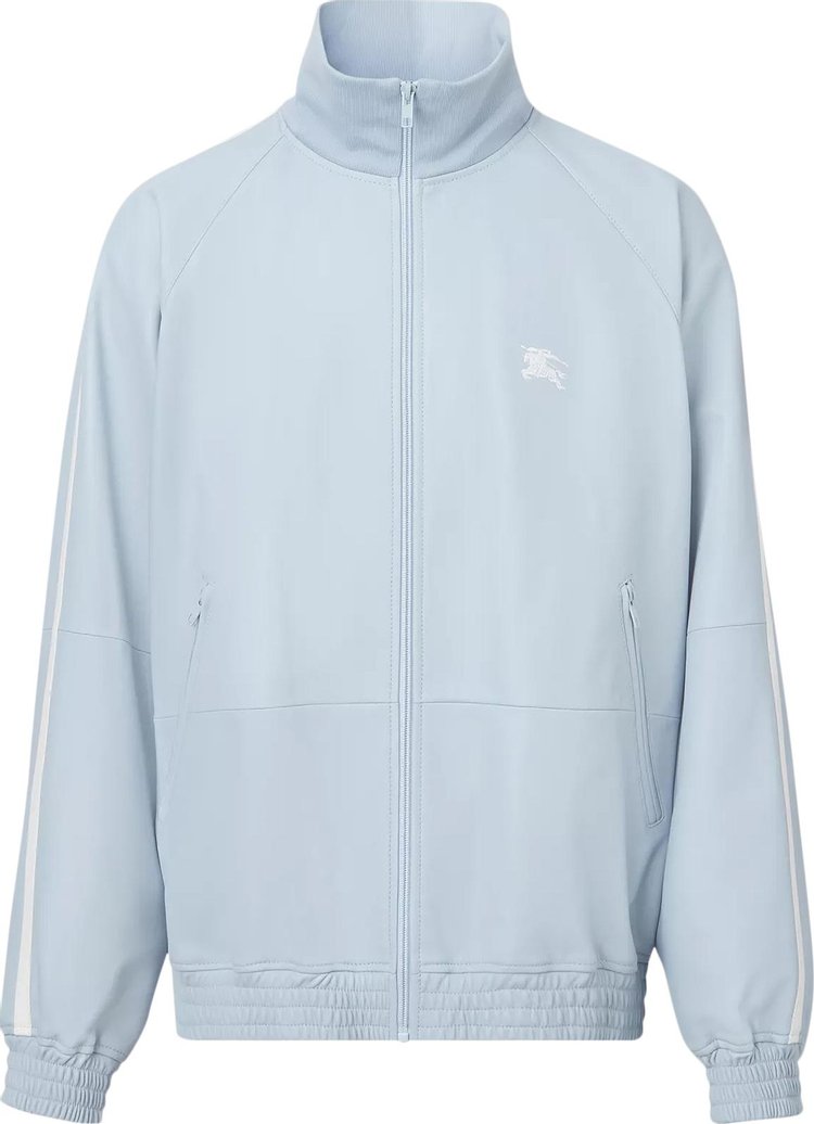 Supreme x Burberry Embroidered Logo Lambskin Funnel-Neck Jacket (Burberry Exclusive) 'Pastel Blue'