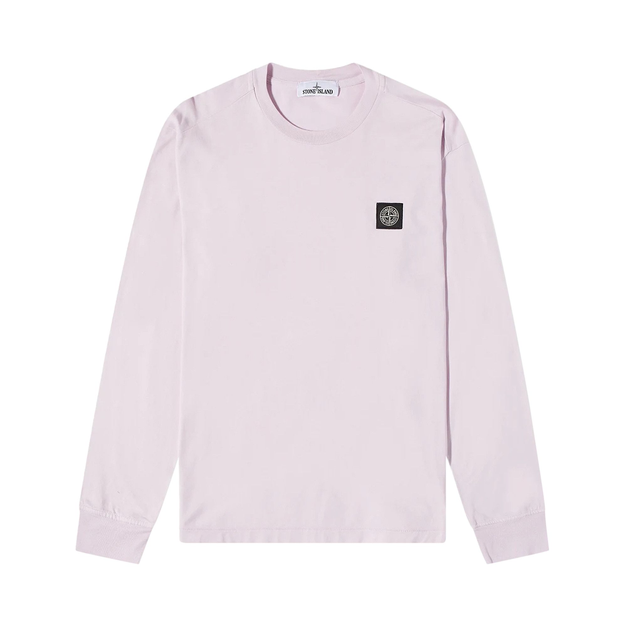 Buy Stone Island Logo Patch Long Sleeve T Shirt Rose Quartz 761522713 V0086 GOAT SA