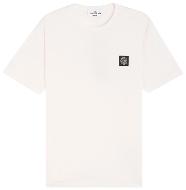 Stone Island Logo Patch T Shirt Pink