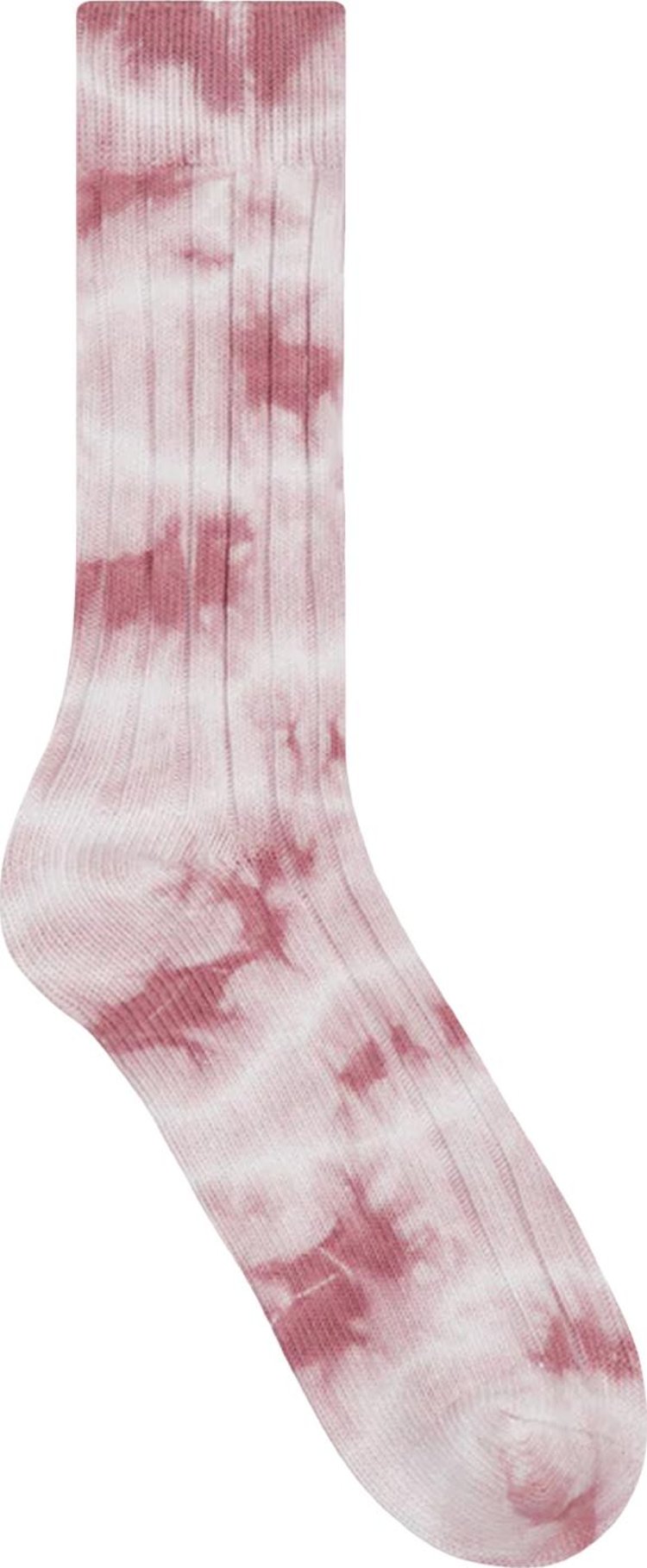 Stussy Dyed Ribbed Crew Socks Berry