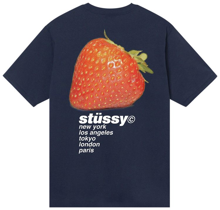 Stussy Strawberry Tee Navy