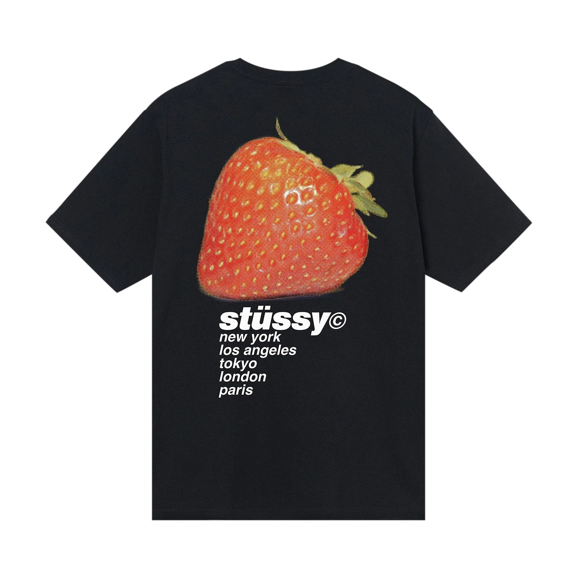 Size m Stussy Strawberry Tee 'Black'