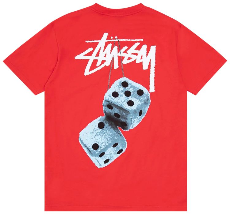 Stussy Fuzzy Dice Tee Red