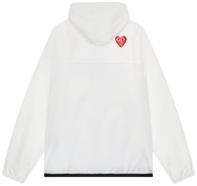 Comme des Garcons PLAY x K Way Full Zip Packable Jacket White
