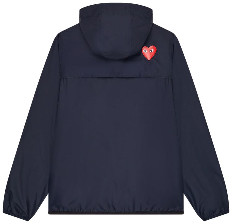 Comme des Garcons PLAY x K Way Full Zip Packable Jacket Navy