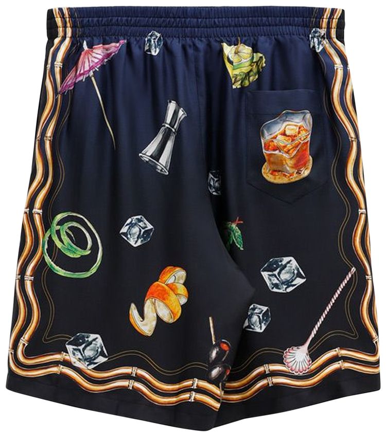 Casablanca Silk Drawstring Short Sunset