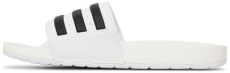 Adidas Adilette Boost Slides White Black Stripes