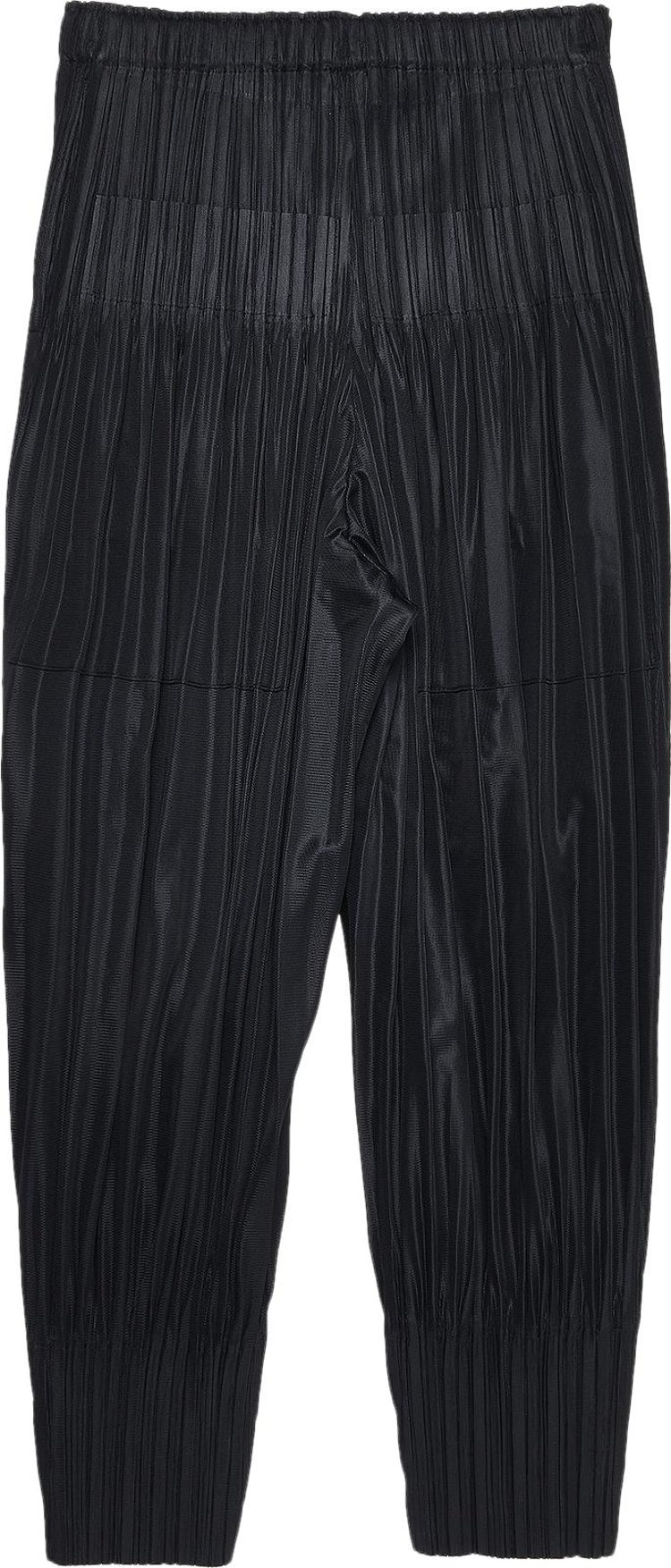 Pleats Please Issey Miyake Fluffy Basics Pants Black