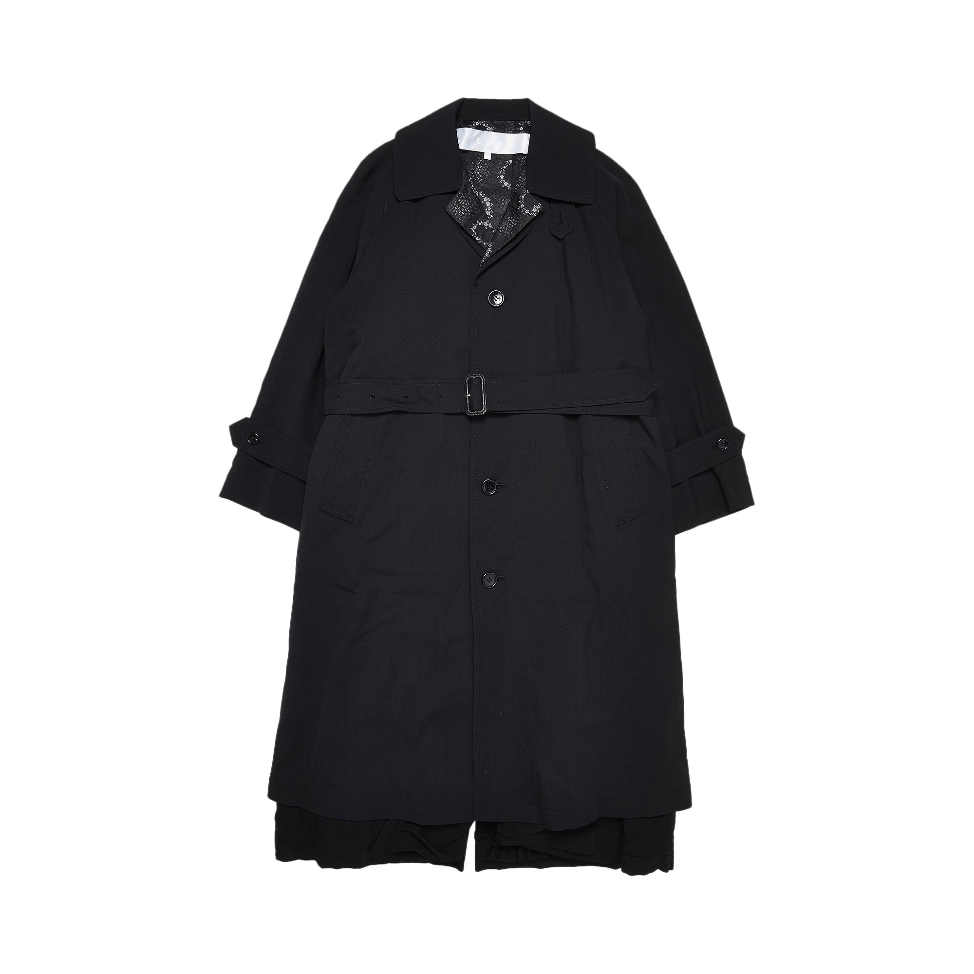 Tao Comme des Garçons Ruffle Reversible Coat 'Black' | GOAT