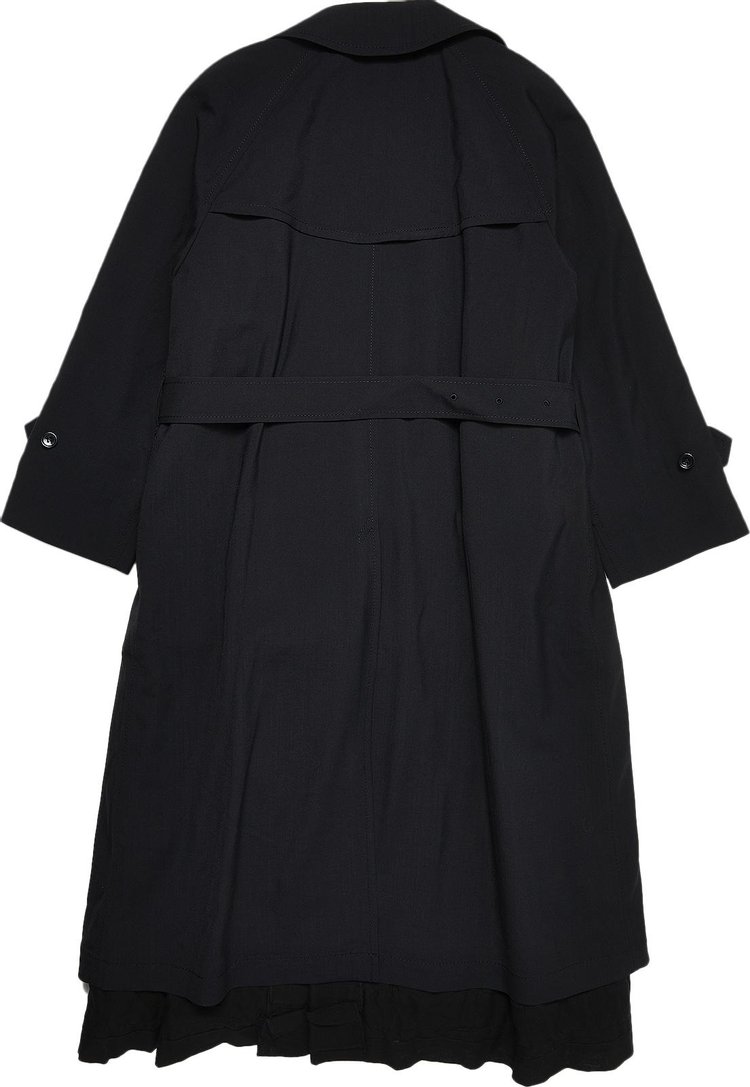 Tao Comme des Garcons Ruffle Reversible Coat Black