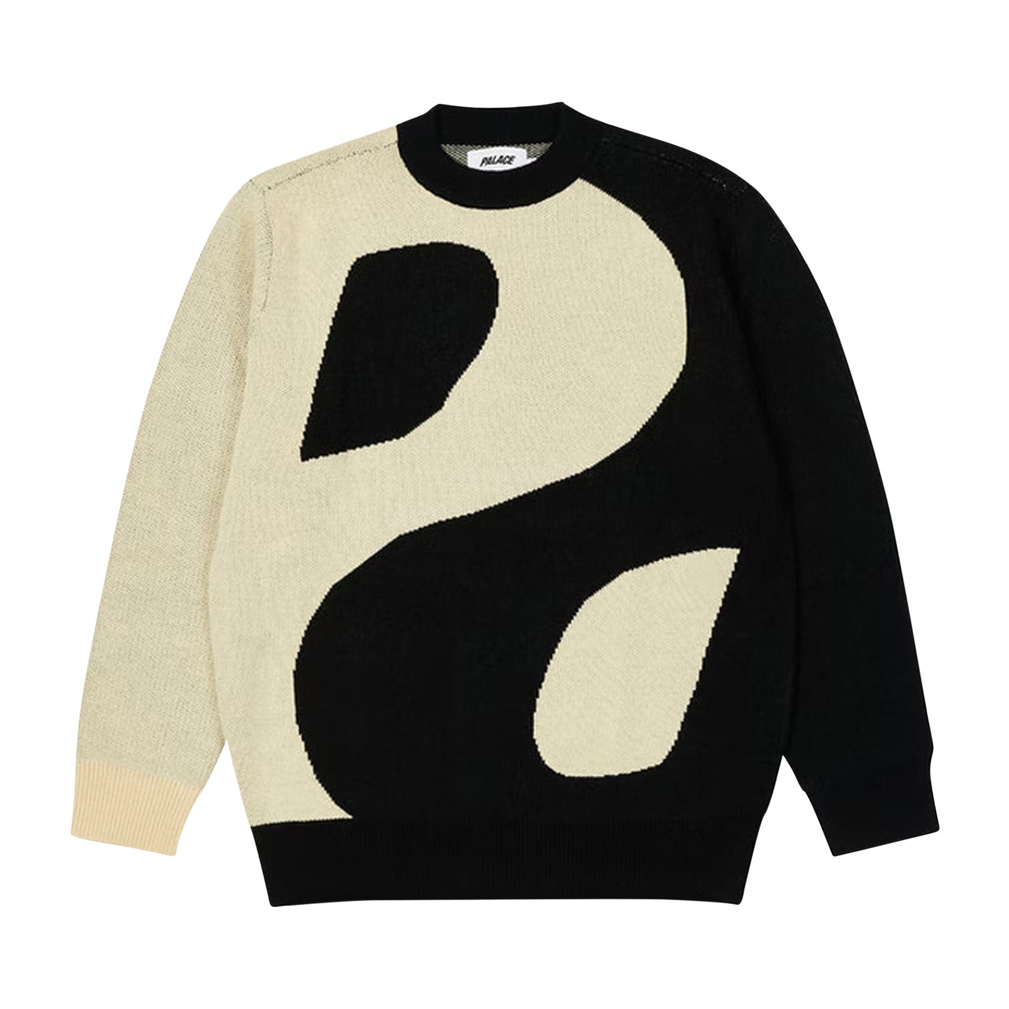 Size xl Palace Yin Yang Knit Cream Black