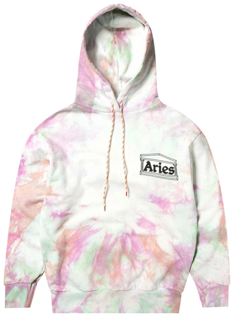 Aries Tie Dye Temple Hoodie Multicolor