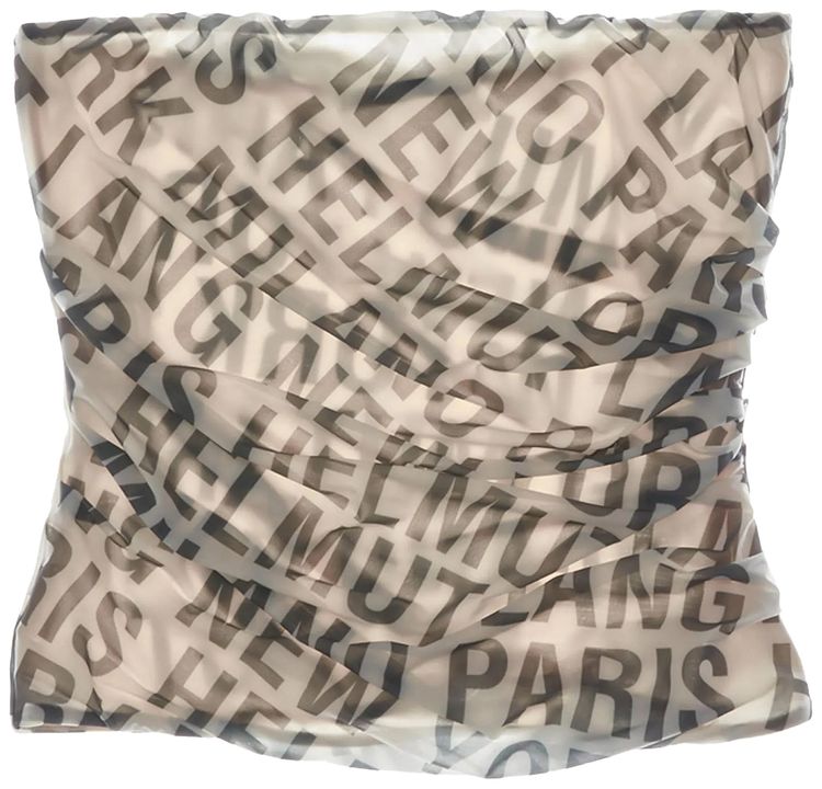 Helmut Lang Jersey Twist Tube Top BlackWinter White