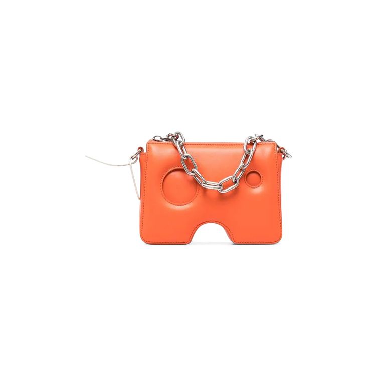 Off White Burrozipped Pouch Orange
