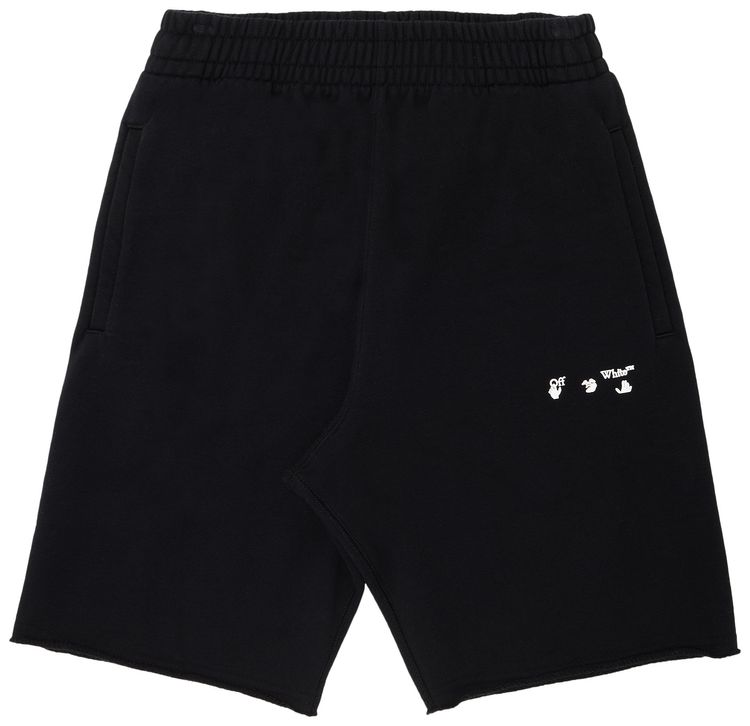 Off White Ow Logo Sweatshort Black