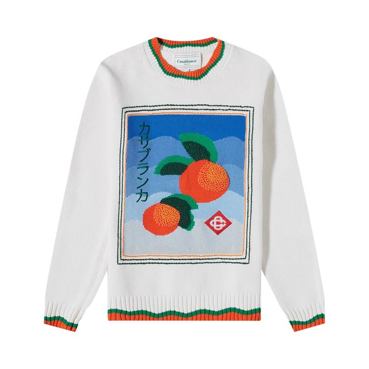 Casablanca Intarsia Sweater White