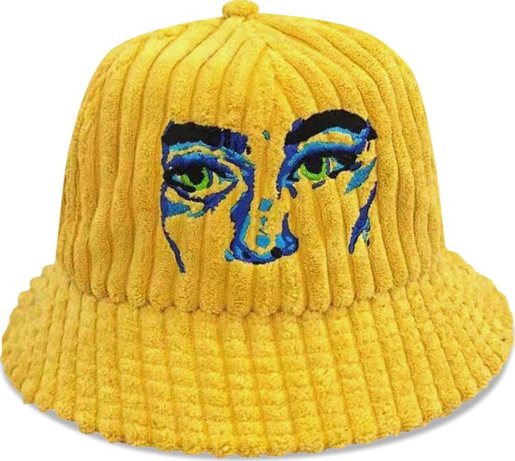 KidSuper Corduroy Face Bell Hat 'Mustard'