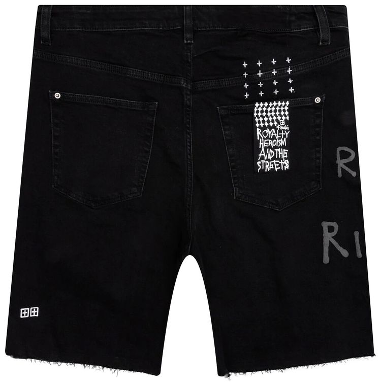 Ksubi Wolf Short Riches Trashed Black