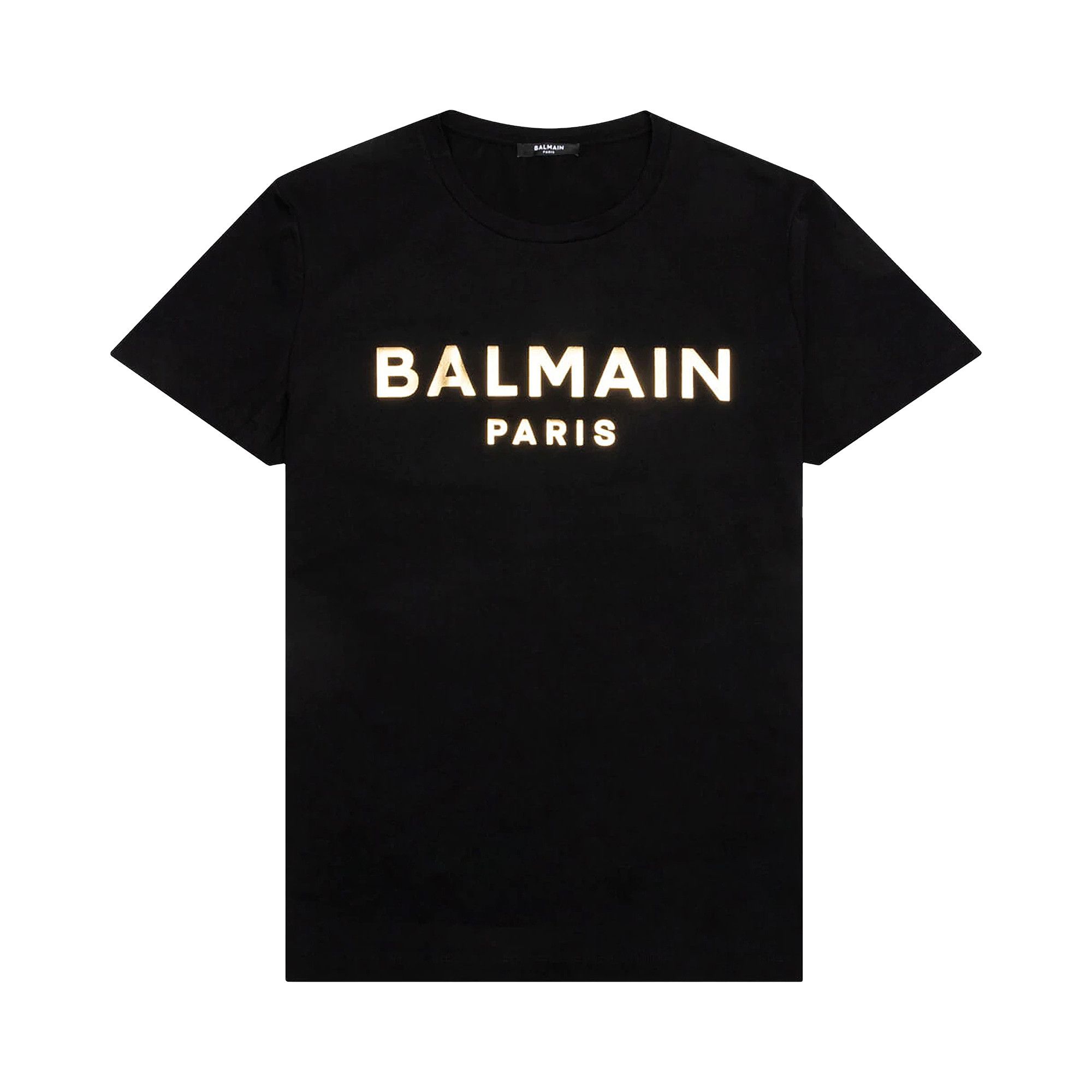 BALMAIN シクネチャフリントTシャツ DH1EF000GD85 EAB Buy Balmain Foil T-Shirt 'Noir' - XH1EF000BB29 EAD | GOAT