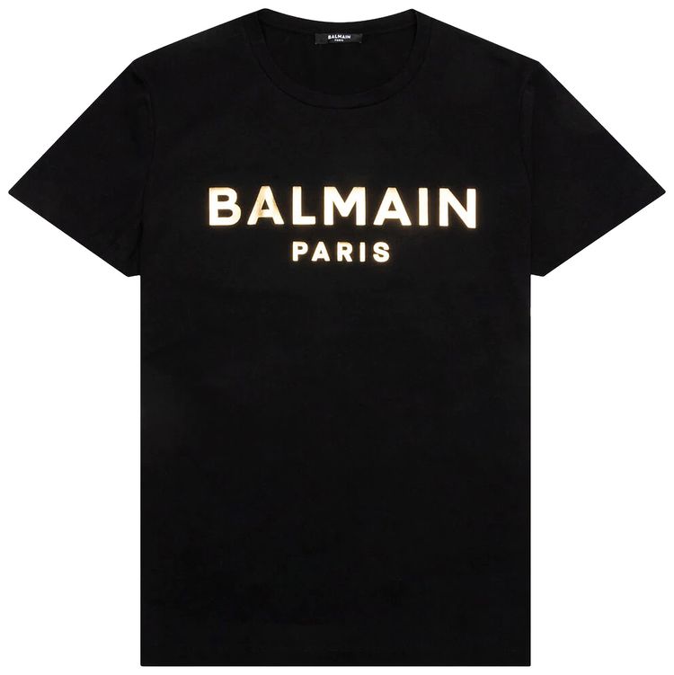 Balmain Foil T Shirt Noir