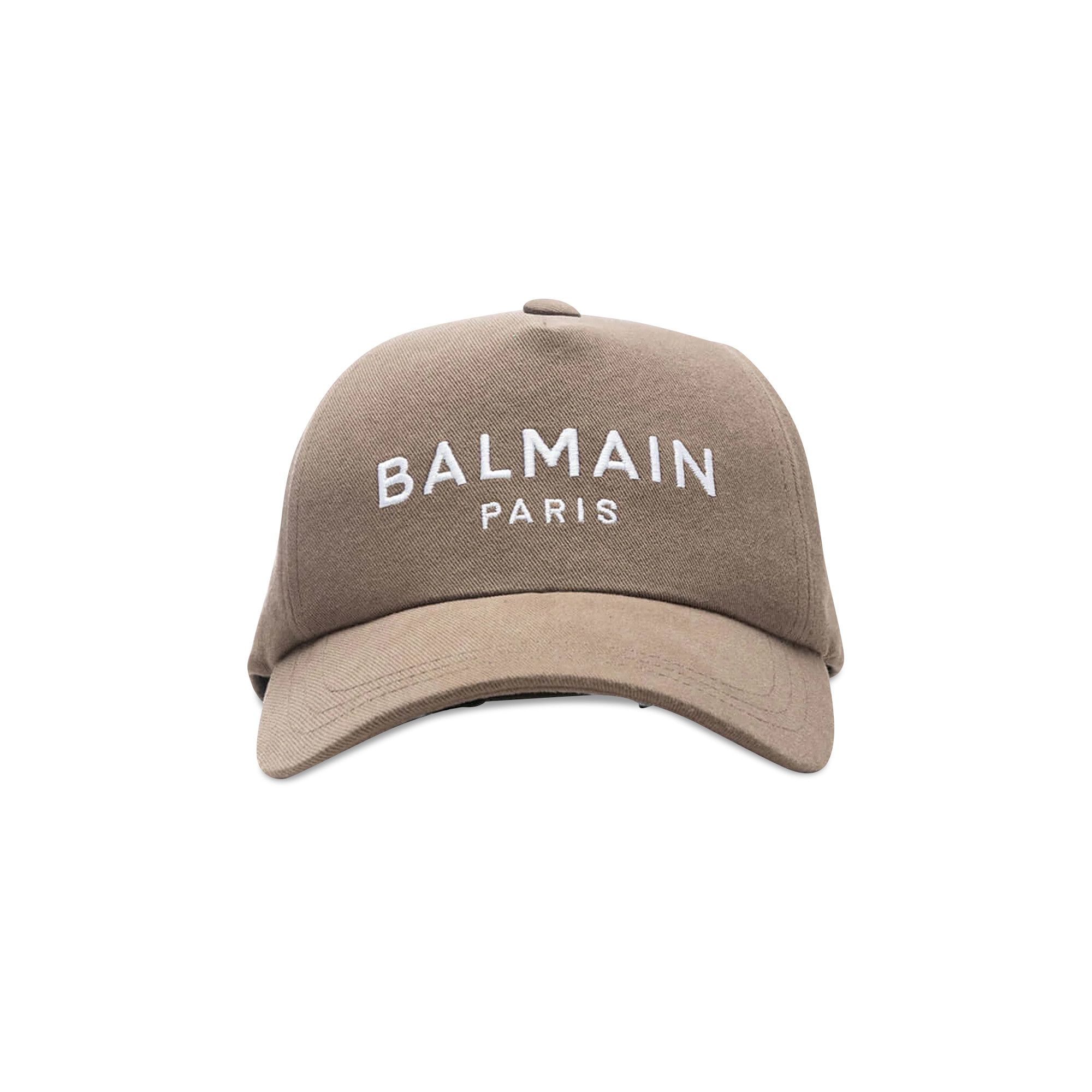 Buy Balmain Cotton Cap 'Taupe/Blanc' - XH1XA000BB31 WBR | GOAT