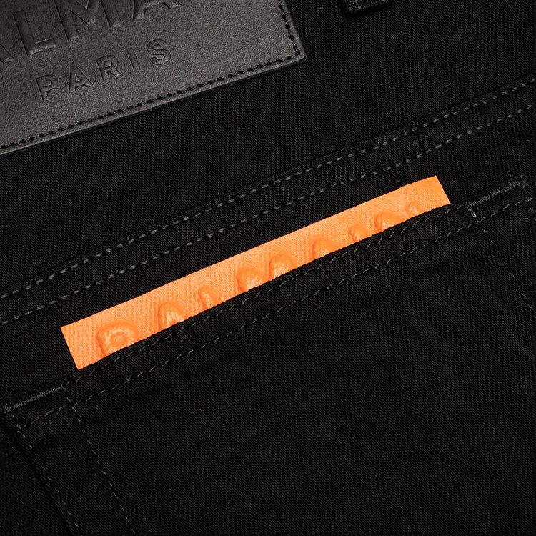 Balmain Tape Slim Jeans Noir