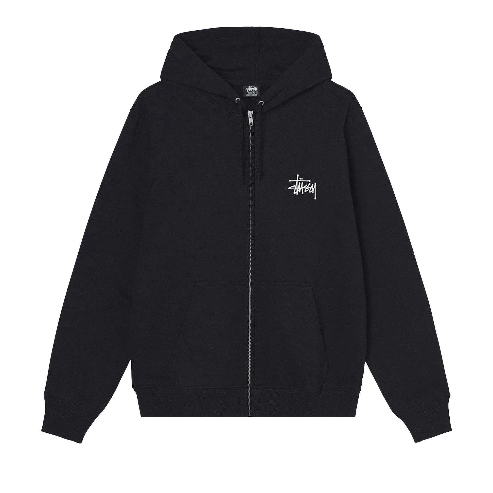 Buy Stussy Basic Zip Hood 'Black' - 1974762 BLAC | GOAT