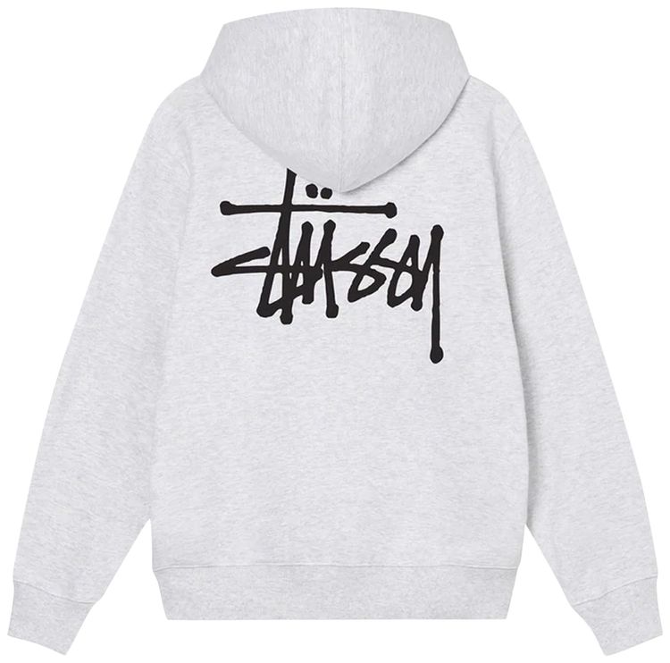 Stussy Basic Zip Hood Ash Heather