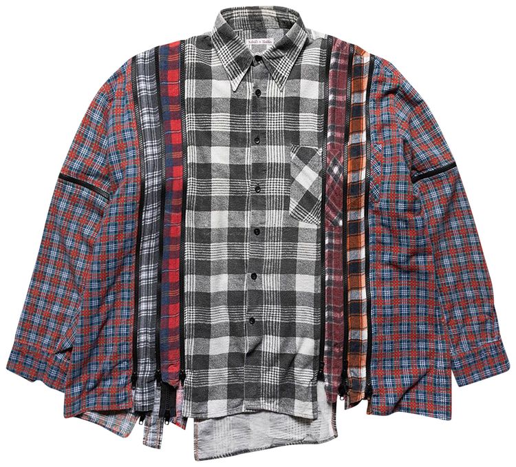 Needles 7 Cuts Zipped Wide Flannel Shirt Assorted