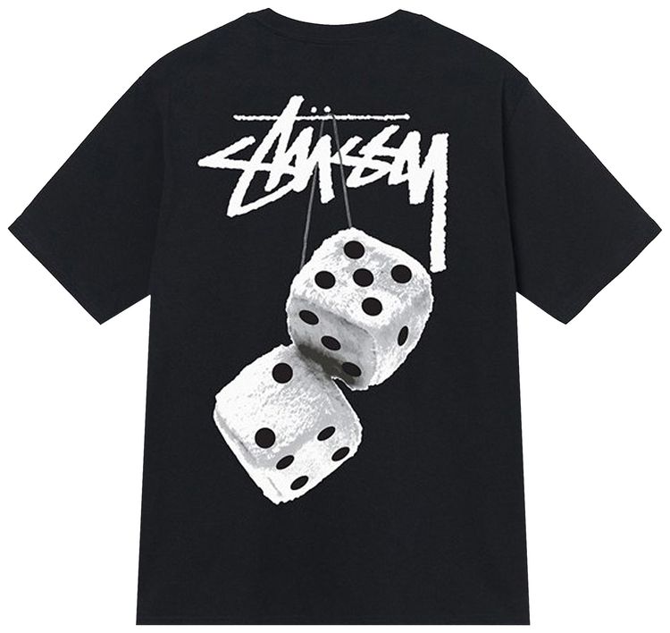 Stussy Fuzzy Dice Tee Black