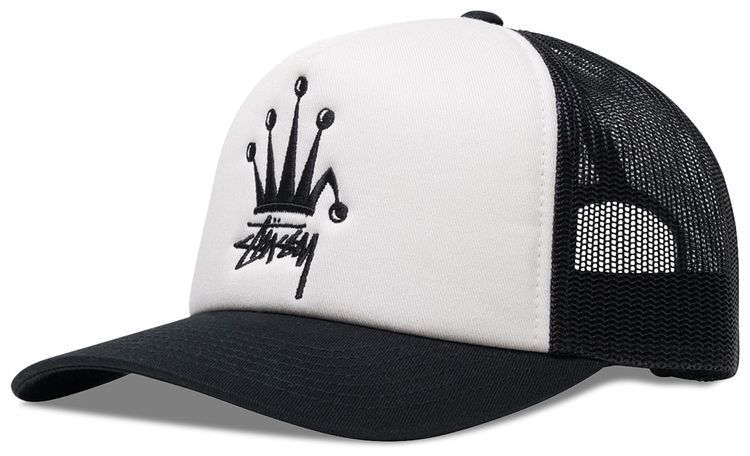 Stussy Crown Stock Trucker Cap Black