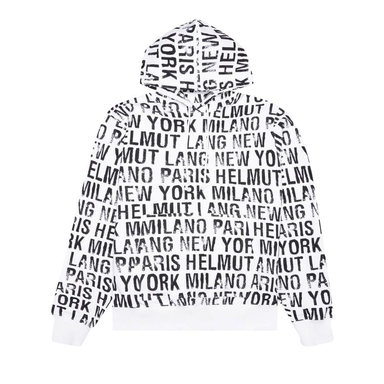 Helmut Lang All Over Hoodie White