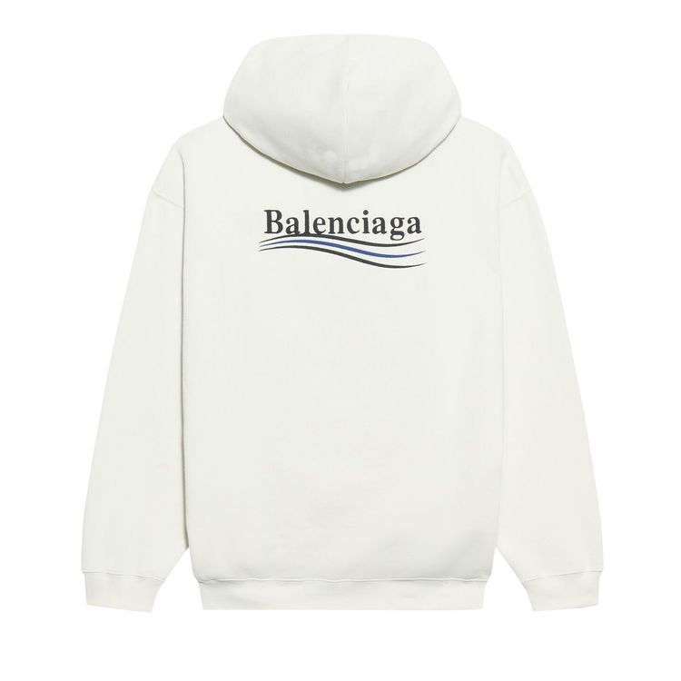 Balenciaga Political Campaign Hoodie Medium Fit White