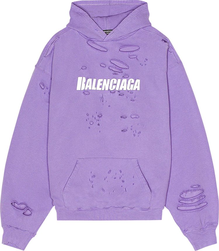 influenza Hold sammen med egoisme Buy Balenciaga Destroyed Hoodie 'Light Purple/White' - 659403 TKVB6 3078 |  GOAT