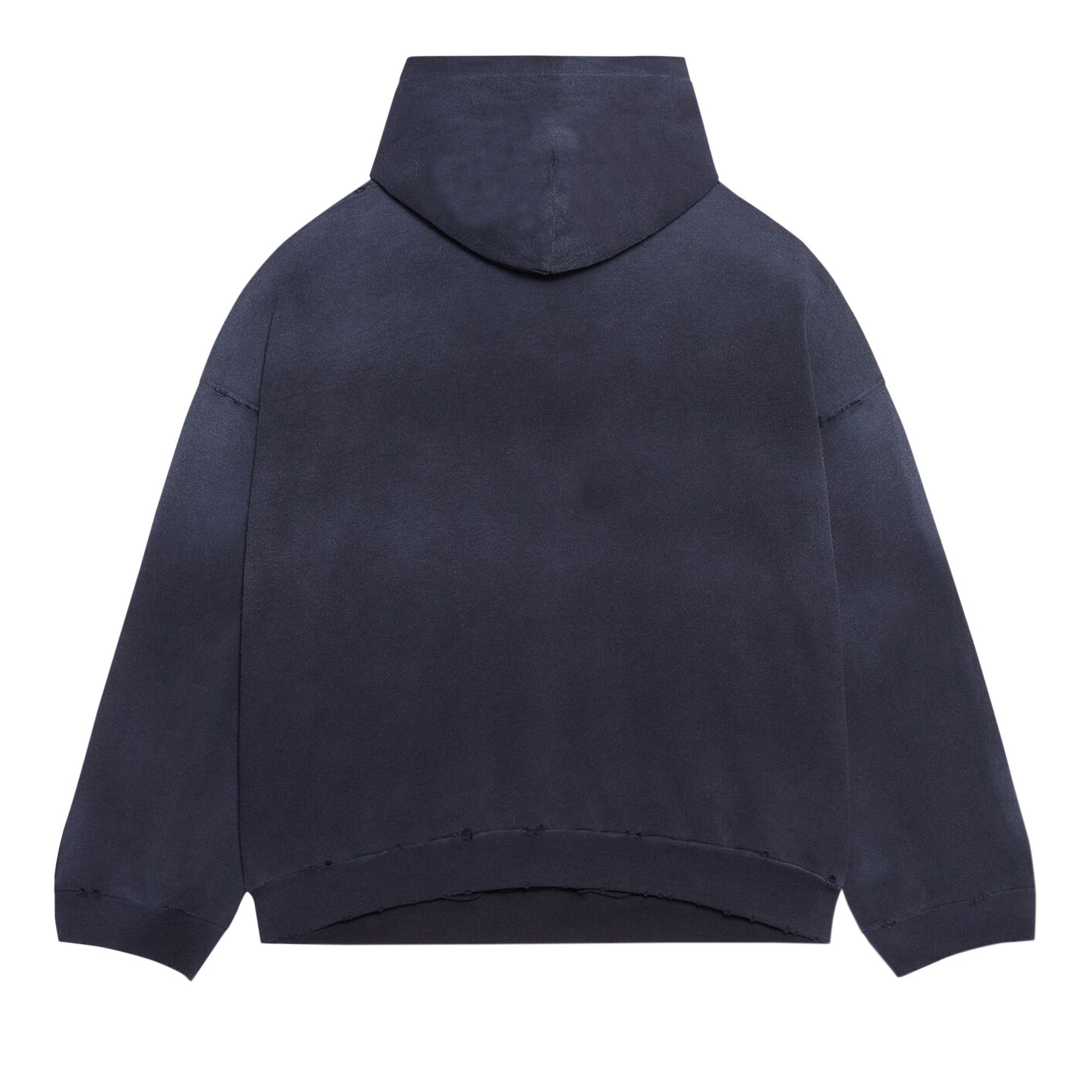 Size 1 Balenciaga No Comment Hoodie Wide Fit 'Navy Blue'