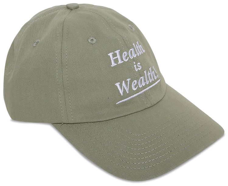 Sporty  Rich Health Is Wealth Hat Sea Green