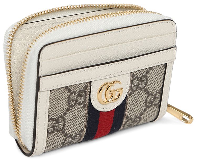 Gucci Ophidia GG Card Case Wallet White