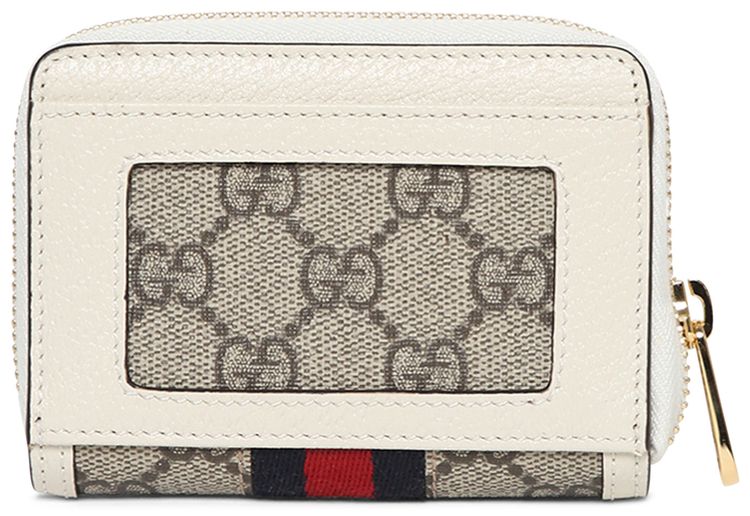 Gucci Ophidia GG Card Case Wallet White