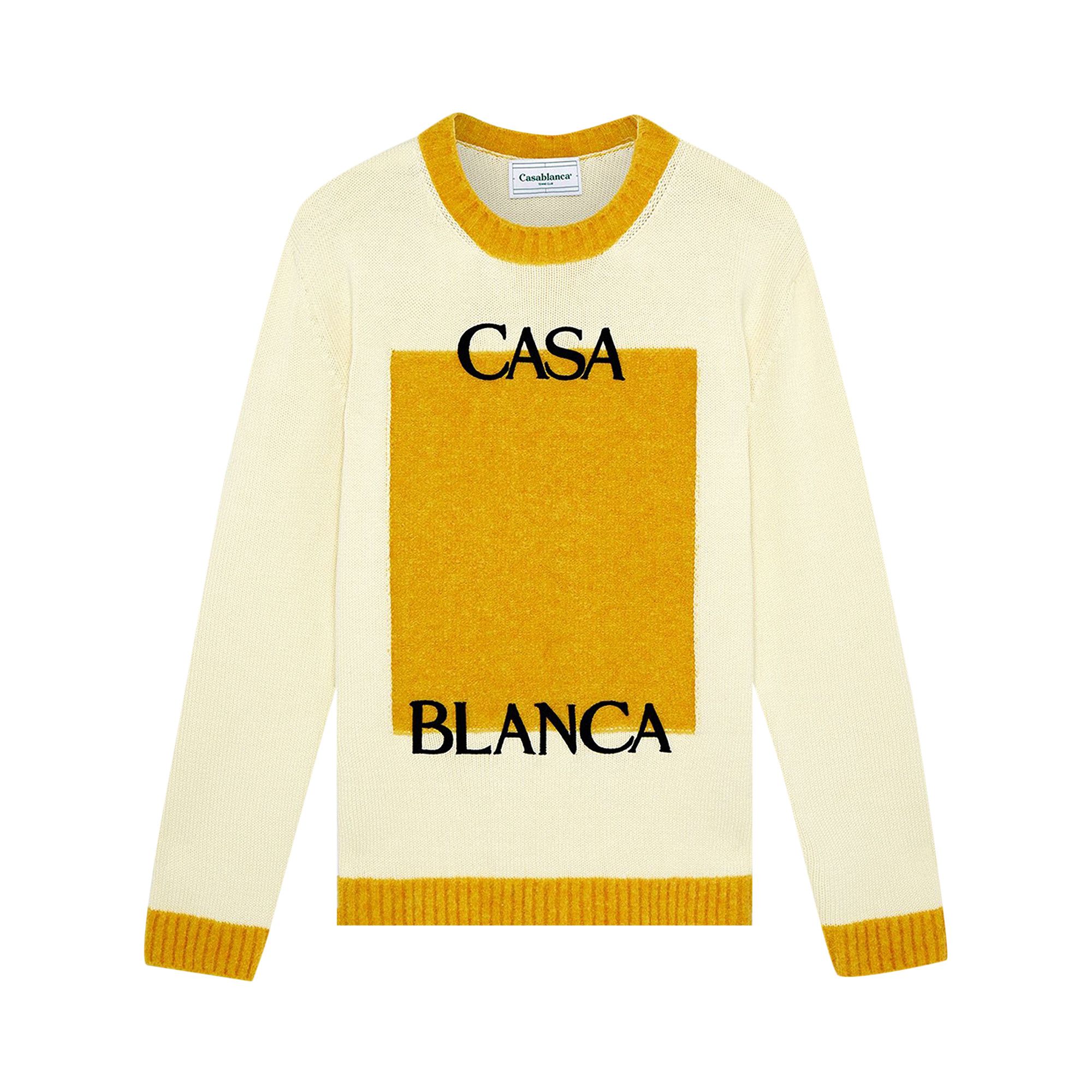 Casablanca ロゴ入りニット Buy Casablanca Knit Logo Sweater 'Off White' - MS22 KW 139 OFF | GOAT