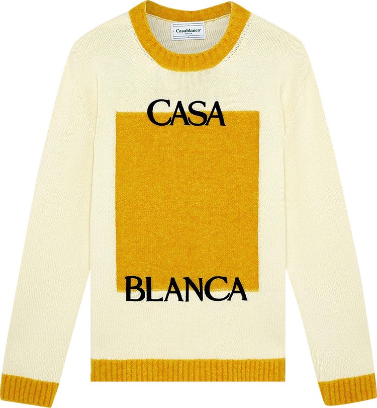 Casablanca 3D Monogram Sweater in Off White