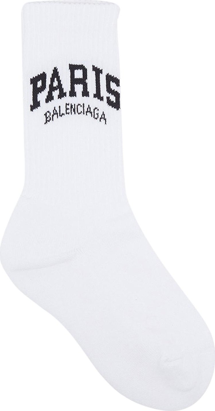 Buy Balenciaga Paris Socks 'White' - 689767 372B4 9060 | GOAT