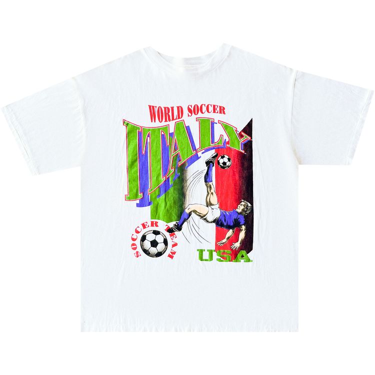 Sports 1990s Italy Soccer Tee White