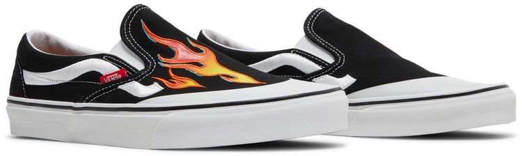 AAP Rocky x Vans Classic Slip On Worldwide Pack   Black Flame